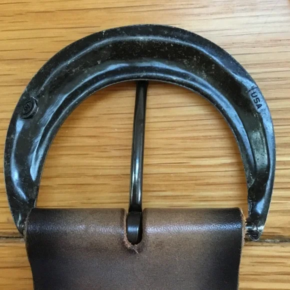 Free People Afterlife Boutique Vintage 1970’s Tooled Brown Leather Boho Belt